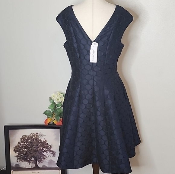 NEW Neiman Marcus Julia Jordan Polka Dot 1950 Tulle Fit &Flare Rockabilly Luxury - Picture 4 of 15